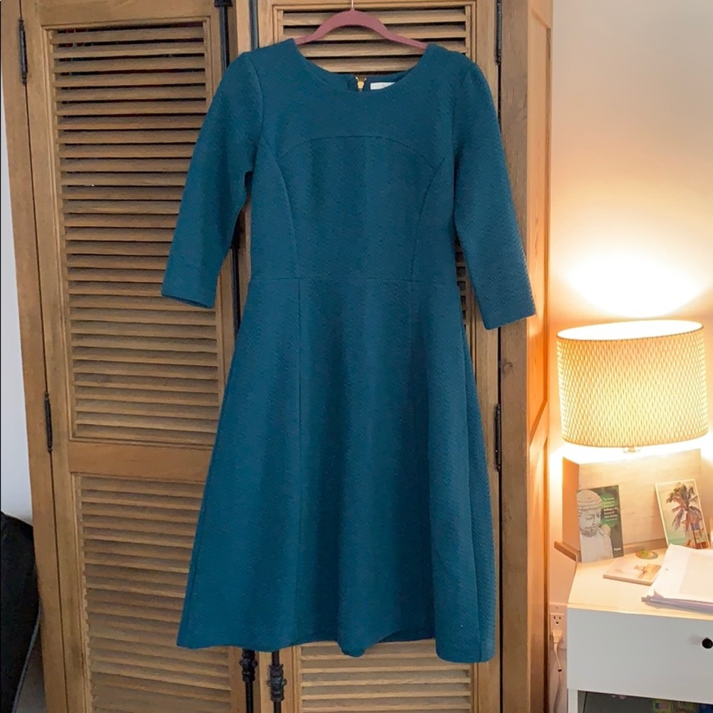 Teal Boden textured dress